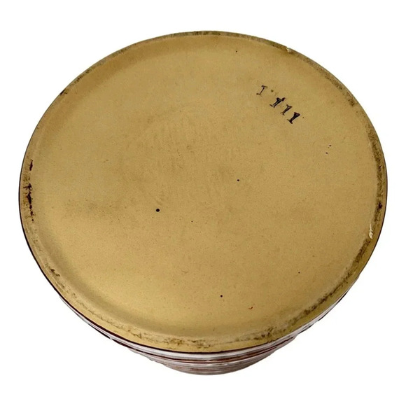 Cookie Jar Marcrest Brown Ceramic Vintage 10 inch Daisy Dot Pattern Vintage  MCM - Picture 9 of 13